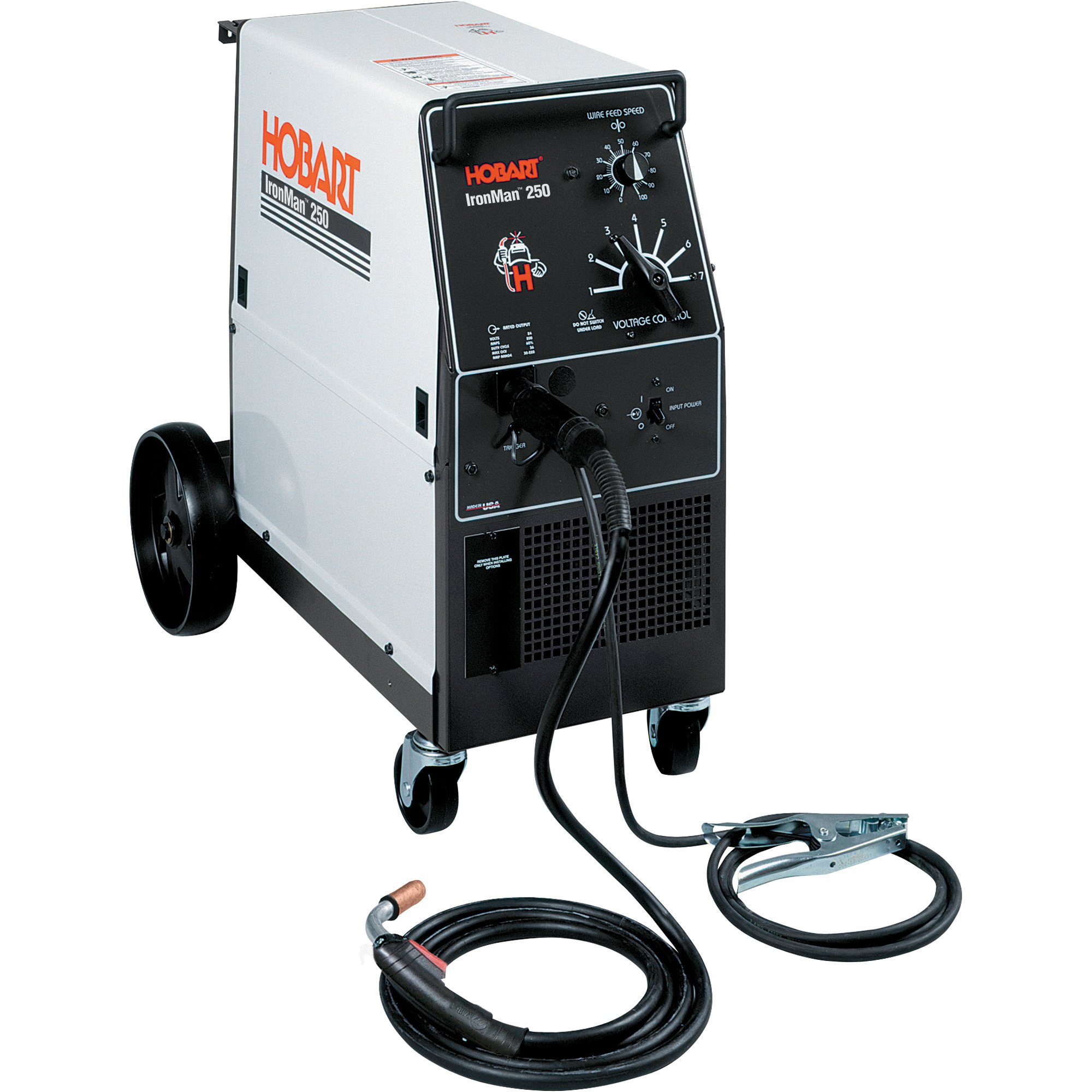 Please see item 164015 as a replacement. Hobart IronMan 250 Single Phase MIG Welding Package — 230 Volt, 250 Amp, Model# 500408